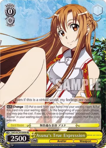 Asuna's True Expression (SAO/SC20-E009 RE) — card price