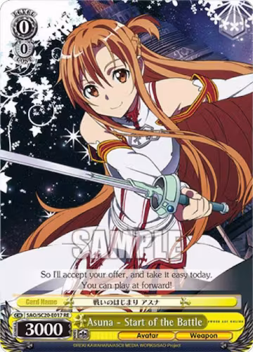 Asuna - Start of the Battle (SAO/SC20-E017 RE) — card price