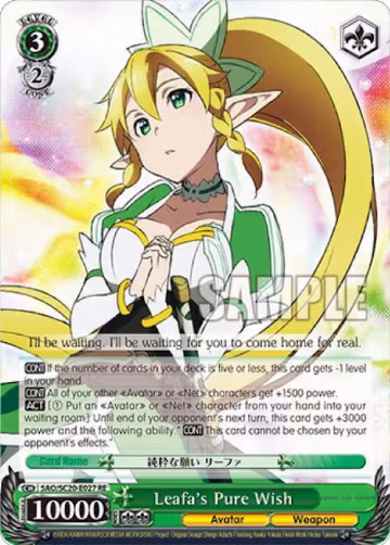 Leafa's Pure Wish (SAO/S20-E027 RE), Sword Art Online Chronicle Set — Weiß Schwarz card price
