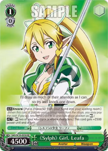 Sylph Girl, Leafa (SAO/SC20-E030 RE), Sword Art Online Chronicle Set — Weiß Schwarz card price