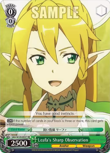 Leafa's Sharp Observation (SAO/SC20-E037 RE), Sword Art Online Chronicle Set — Weiß Schwarz card price