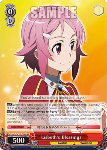 Lisbeth's Blessings (SAO/SC20-E048 RE), Sword Art Online Chronicle Set — Weiß Schwarz card price