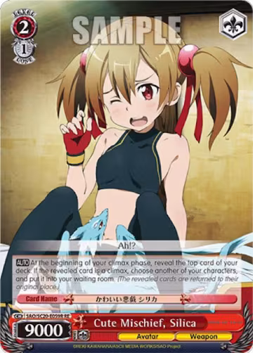 Cute Mischief, Silica (RRR) (SAO/S20-E059R RE), Sword Art Online Chronicle Set — Weiß Schwarz card price