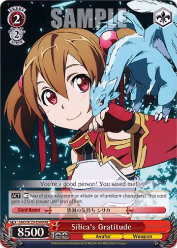 Silica's Gratitude (SAO/S20-E069 RE), Sword Art Online Chronicle Set — Weiß Schwarz card price