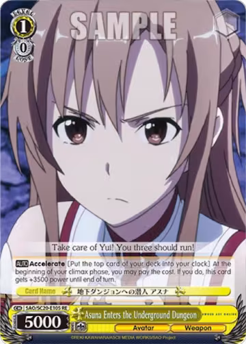 Asuna Enters the Underground Dungeon (SAO/SC20-E105 RE), Sword Art Online Chronicle Set — Weiß Schwarz card price
