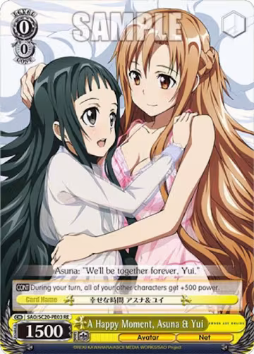 A Happy Moment, Asuna & Yui (SAO/SC20-PE03 RE), Sword Art Online Chronicle Set — Weiß Schwarz card price