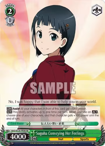 Suguha Conveying Her Feelings (SAO/S20-PE06 RE), Sword Art Online Chronicle Set — Weiß Schwarz card price