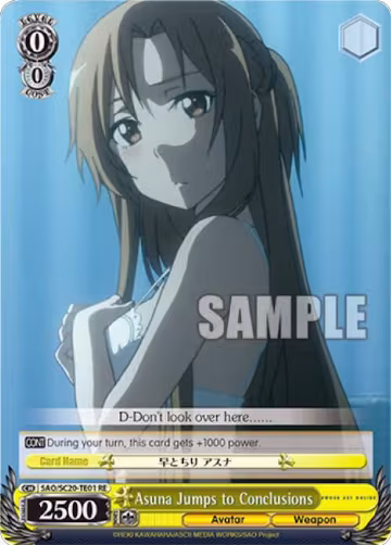 Asuna Jumps to Conclusions (TD) (SAO/SC20-TE01 RE), Sword Art Online Chronicle Set — Weiß Schwarz card price