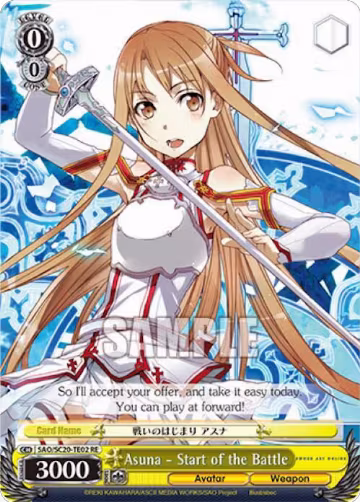 Asuna - Start of the Battle (TD) (SAO/SC20-TE02 RE), Sword Art Online Chronicle Set — Weiß Schwarz card price