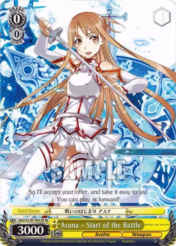 Asuna - Start of the Battle (RRR) (SAO/S20-TE02R RE), Sword Art Online Chronicle Set — Weiß Schwarz card price