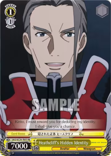 Heathcliff's Hidden Identity (TD) (SAO/S20-TE03 RE), Sword Art Online Chronicle Set — Weiß Schwarz card price