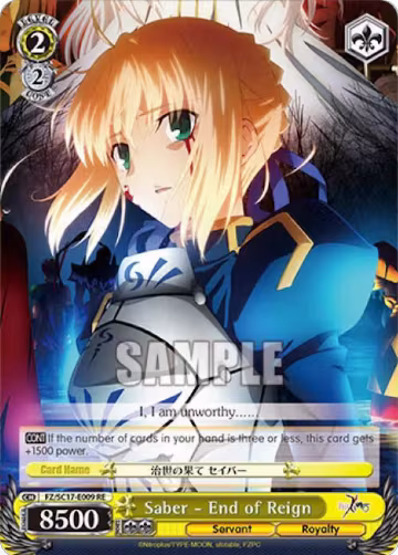 Saber - End of Reign (FZ/SC17-E009 RE) — card price