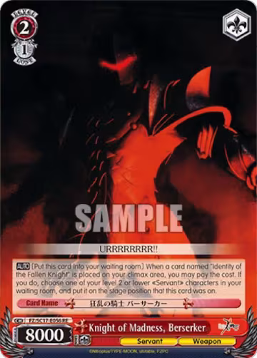Knight of Madness, Berserker (FZ/SC17-E056 RE), Fate/Zero Chronicle Set — Weiß Schwarz card price
