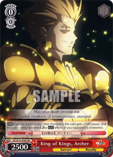 King of Kings, Archer (FZ/SC17-E065 RE), Fate/Zero Chronicle Set — Weiß Schwarz card price