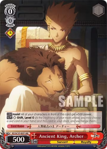 Ancient King, Archer (FZ/SC17-E071 RE), Fate/Zero Chronicle Set — Weiß Schwarz card price