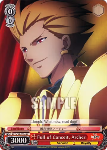 Full of Conceit, Archer (FZ/SC17-E074 RE), Fate/Zero Chronicle Set — Weiß Schwarz card price