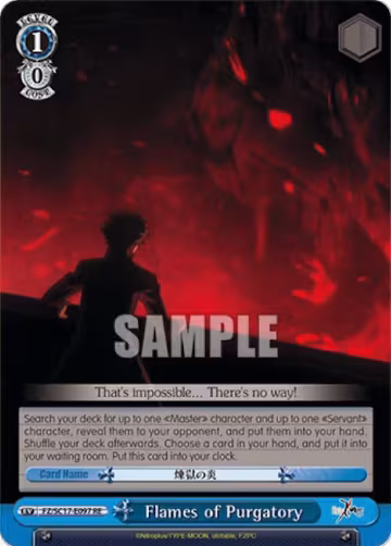 Flames of Purgatory (FZ/SC17-E097 RE), Fate/Zero Chronicle Set — Weiß Schwarz card price