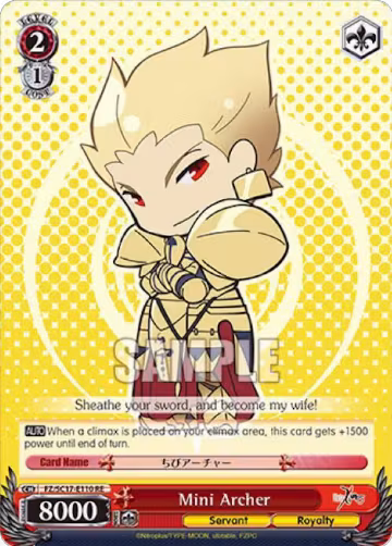 Mini Archer (FZ/SC17-E110 RE), Fate/Zero Chronicle Set — Weiß Schwarz card price