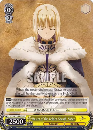 Master of the Golden Sheath, Saber (FZ/SC17-PE03 RE), Fate/Zero Chronicle Set — Weiß Schwarz card price