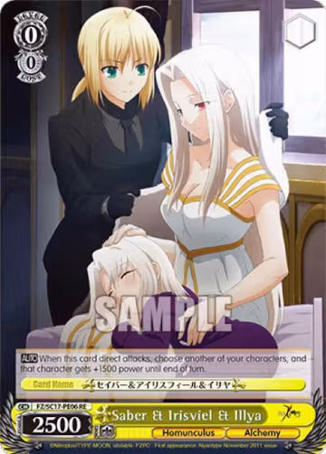 Saber & Irisviel & Illya (FZ/SC17-PE06 RE), Fate/Zero Chronicle Set — Weiß Schwarz card price