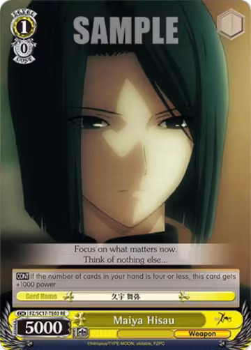 Maiya Hisau (TD) (FZ/SC17-TE03 RE), Fate/Zero Chronicle Set — Weiß Schwarz card price