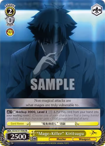 "Mage-Killer" Kiritsugu (TD) (FZ/SC17-TE06 RE), Fate/Zero Chronicle Set — Weiß Schwarz card price