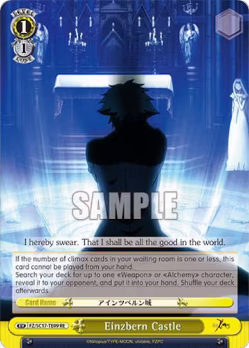 Einzbern Castle (TD) (FZ/SC17-TE09 RE), Fate/Zero Chronicle Set — Weiß Schwarz card price
