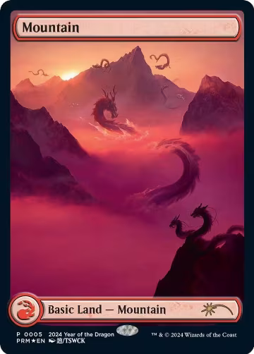 Mountain (Year of the Dragon 2024) (5), Standard Showdown Promos — Magic card price