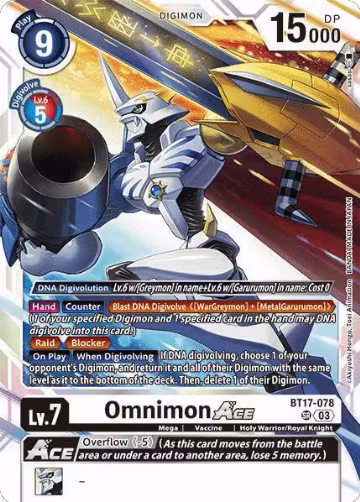 Omnimon ACE (BT17-078 SR), Secret Crisis — Digimon card price