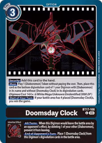 Doomsday Clock (BT17-100 U), Secret Crisis — Digimon card price