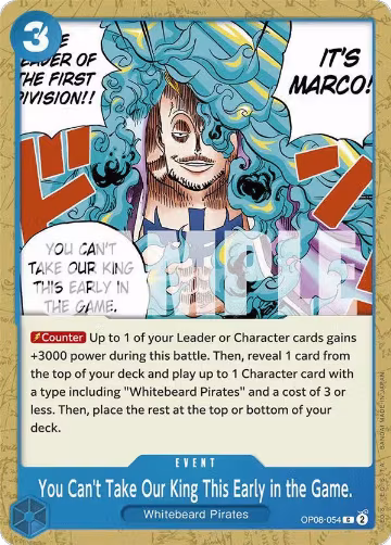 You Can't Take Our King This Early in the Game. (OP08-054), Two Legends — One Piece card price