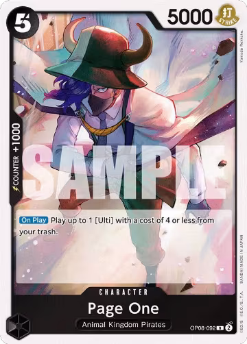 Page One (OP08-092), Two Legends — One Piece card price