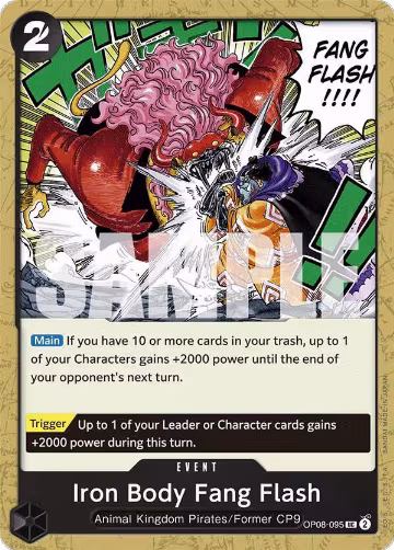 Iron Body Fang Flash (OP08-095), Two Legends — One Piece card price