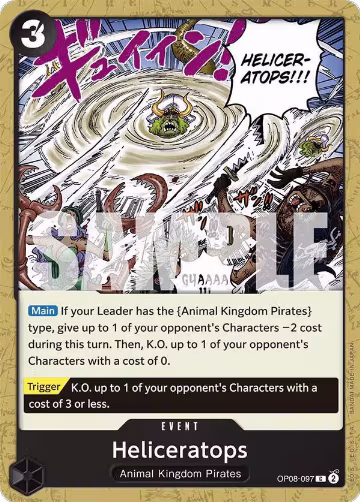 Heliceratops (OP08-097), Two Legends — One Piece card price