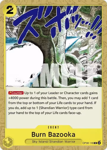 Burn Bazooka (OP08-116), Two Legends — One Piece card price