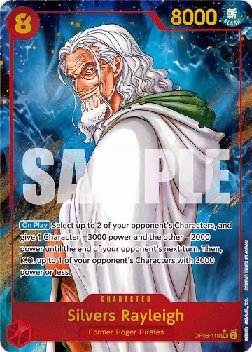 Silvers Rayleigh (Parallel) (OP08-118), Two Legends — One Piece card price