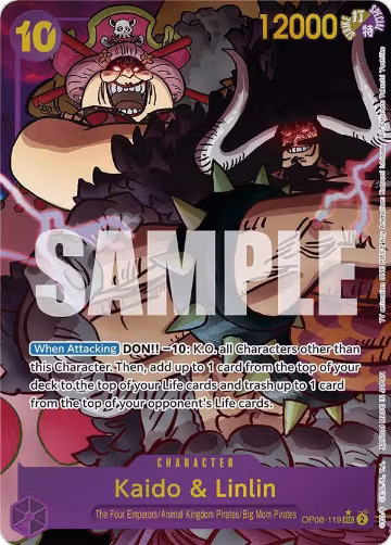 Kaido & Linlin (Parallel) (OP08-119), Two Legends — One Piece card price
