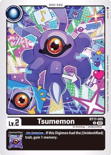 Tsumemon (BT17-005 U), Secret Crisis — Digimon card price