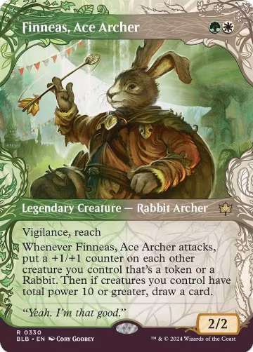 Finneas, Ace Archer (Showcase) (330), Bloomburrow — Magic card price