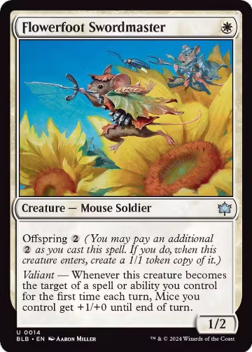 Flowerfoot Swordmaster (14), Bloomburrow — Magic card price