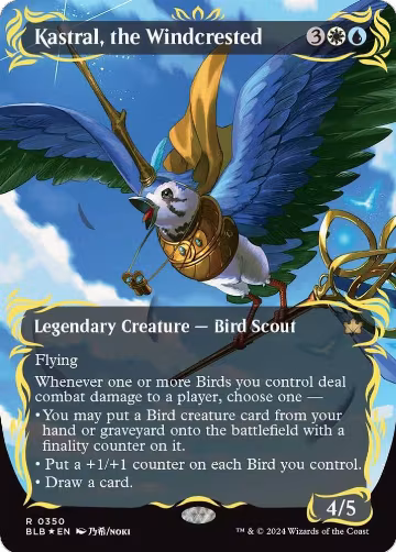 Kastral, the Windcrested (Borderless) (Raised Foil) (350), Bloomburrow — Magic card price