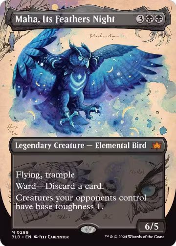 Maha, Its Feathers Night (Borderless) (289), Bloomburrow — Magic card price