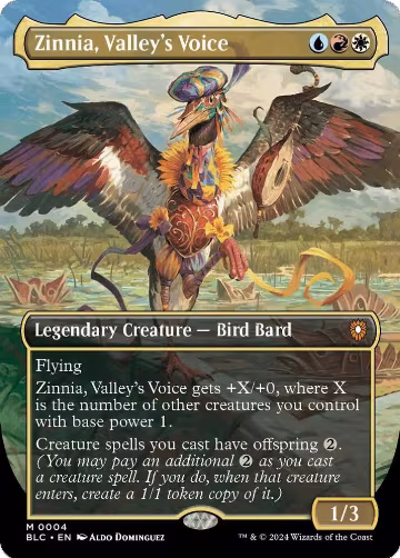 Zinnia, Valley's Voice (Borderless) (4), Commander: Bloomburrow — Magic card price