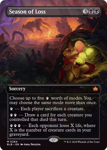 Season of Loss (Borderless) (284), Bloomburrow — Magic card price