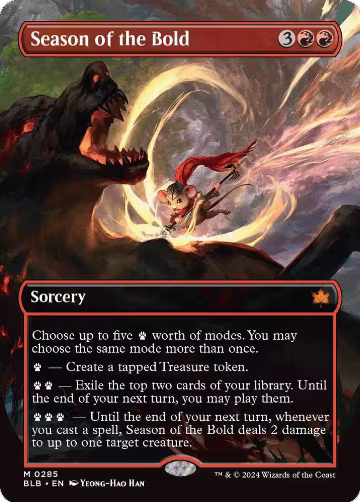 Season of the Bold (Borderless) (285), Bloomburrow — Magic card price