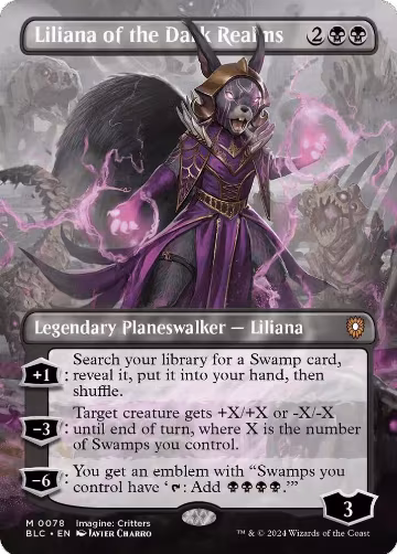 Liliana of the Dark Realms (Borderless) (78), Commander: Bloomburrow — Magic card price