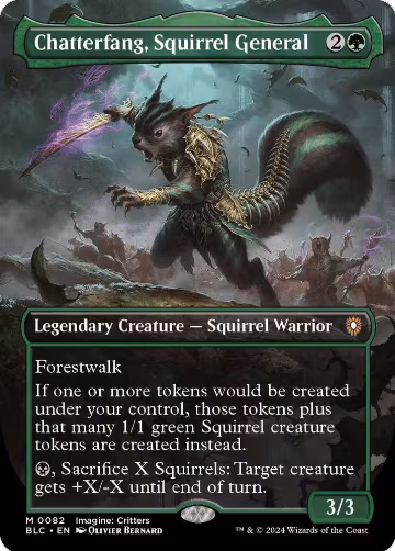 Chatterfang, Squirrel General (Borderless) (82), Commander: Bloomburrow — Magic card price