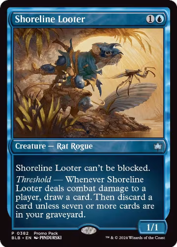 Shoreline Looter (382), Promo Pack: Bloomburrow — Magic card price