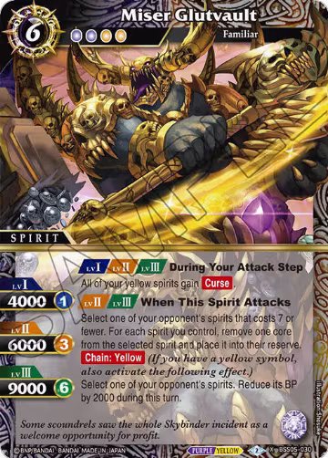 Miser Glutvault (BSS05-030), Strangers in the Sky — Battle Spirits card price