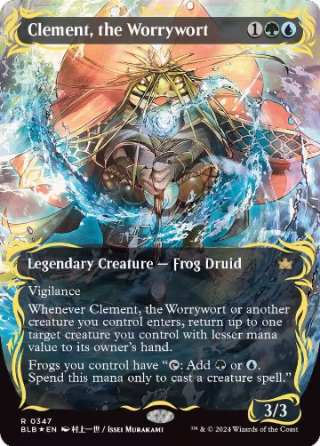 Clement, the Worrywort (Borderless) (Raised Foil) (347), Bloomburrow — Magic card price